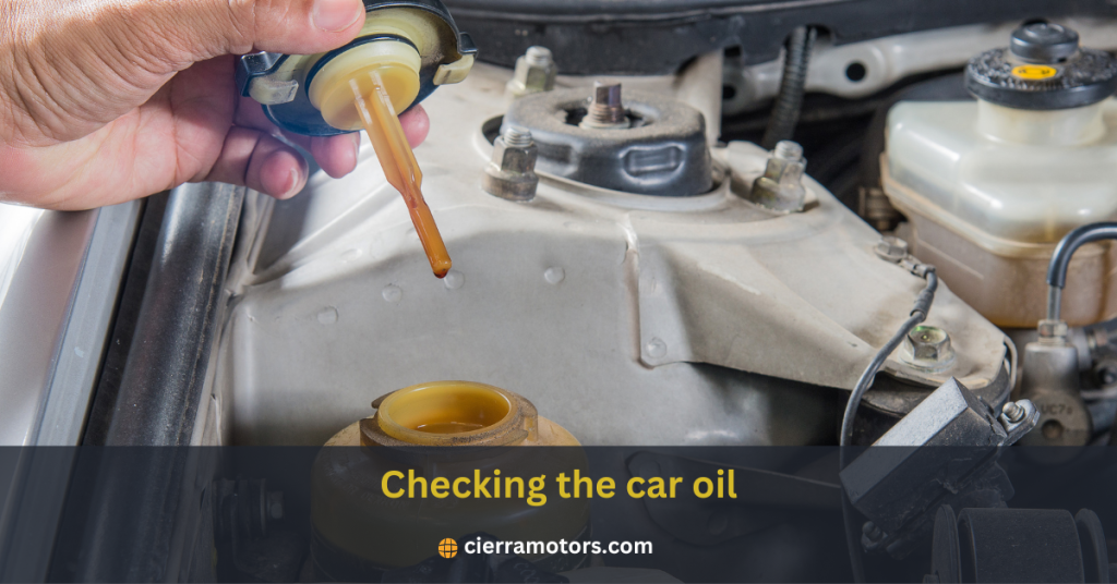 Checking the car oil