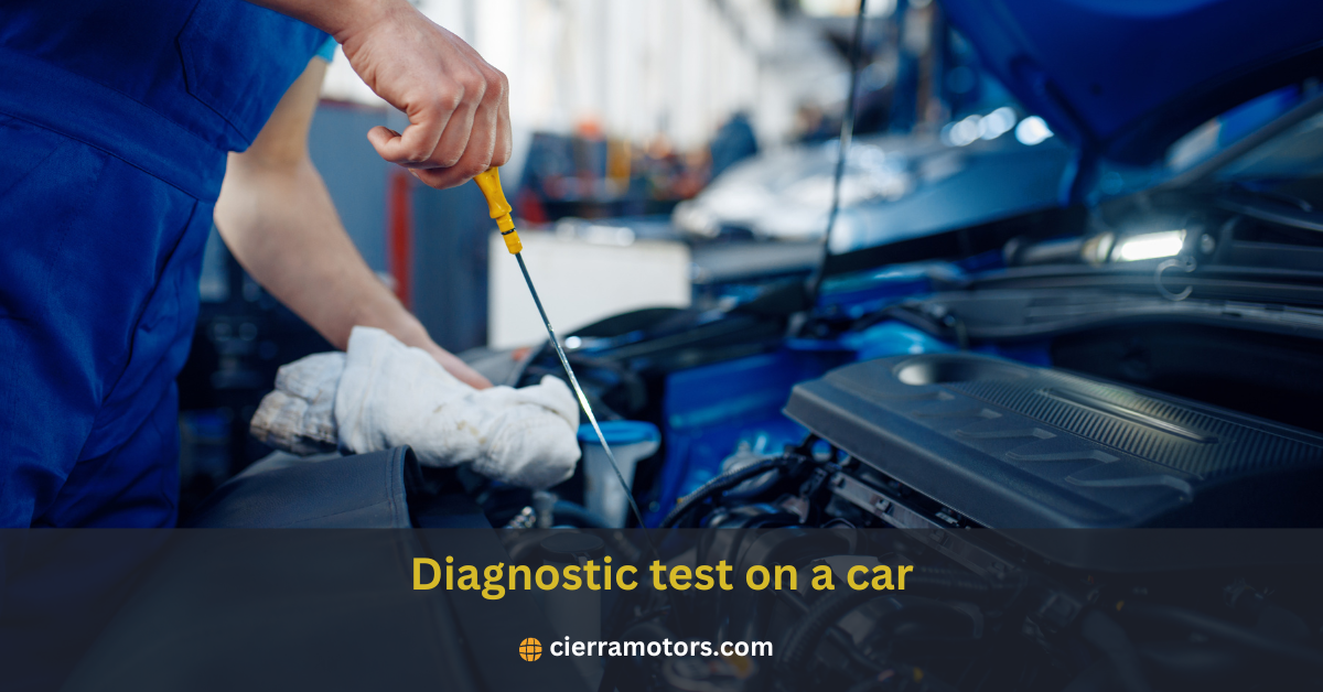 Diagnostic test on a car